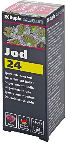Dupla Marin Jod 24 I 50 ml I essentielles Spurenelement für Meerwasseraquarien I Wasserzusatz für die Korallenzucht I Liquid zur Nährstoffversorgung von Korallen, Krebstieren, Algen und Fischen