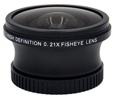 0.21x High Definition Fish-Eye Lens (30mm) For Sony Handycam DCR-SR47