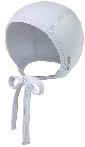Sterntaler OCS Baby Mütze uni - Weiche Erstlingsmütze aus Singlejersey (Bio) - hautsympathische Unisex Neugeborenen Mütze zum Binden - Frühchen Kleidung - weiß, Größe 33