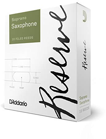 D'Addario Woodwinds Reserve Soprano Saxophone Reeds, Strength 3.0+,10-Pack