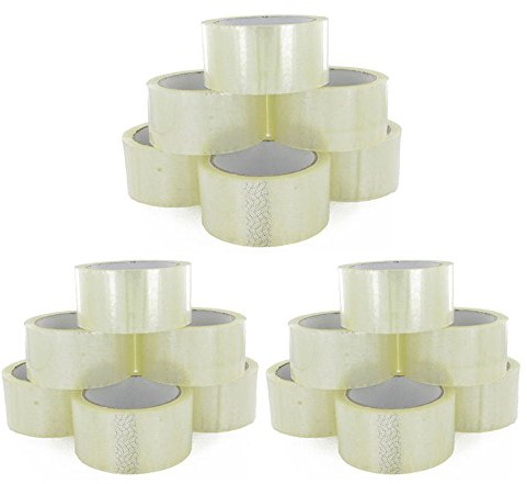 24X TAHA BIG Rolls Of CLEAR STRONG Parcel Tape Packing sellotape Packaging 48mm x 66m