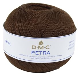 DMC Petra Yarn, 100% Cotton, Dark Brown (5938), Size 5