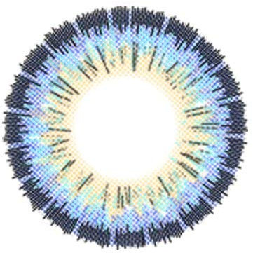 Matlens – EOS Farbige Kontaktlinsen mit Stärke blau blue Big eyes Cats eyes circle lenses 2 Linsen 1 Kontaktlinsenbehälter 1 Pflegemittel 50ml