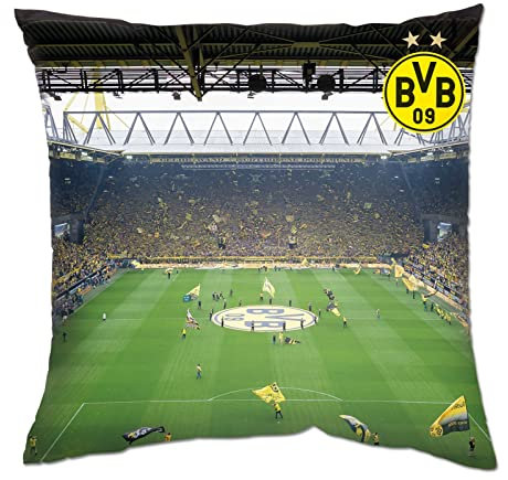 Borussia Dortmund, BVB-Kissen Südtribüne, Mehrfarbig, 40x40cm, 1 Stück (1er Pack)
