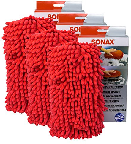 SONAX Microfaser Schwamm Autowäsche 1 Stück 3X