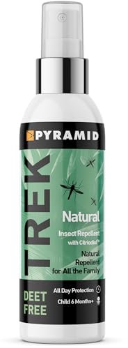 Trek Natural Insect Repellent Spray 100ml - Plant-Based with Citriodiol - Suitable for Babies 6+ Months - Up to 10 Hours Protection from Mosquitoes, Midges, Ticks & More!