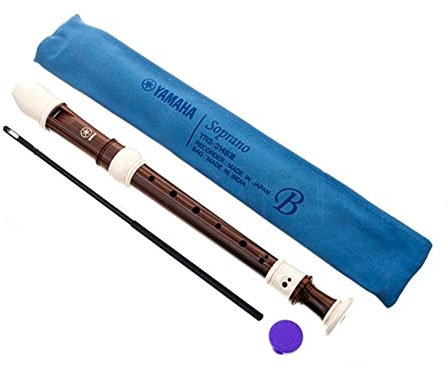 Yamaha Recorder, Soprano, Baroque Fingering, Simulated Ebony white trim