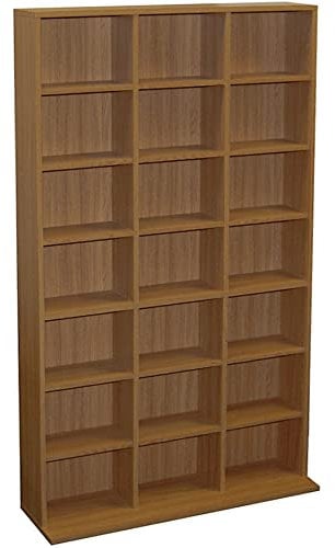 Pigeon Hole - 588 CD / 378 DVD Blu-ray Media Storage Unit - Oak
