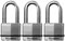 Master Lock M5XTRILH Magnum Vorhängeschloss mit Schlüssel, 3 Stück, gleichschlieÃŸend