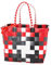Witzgall Shopper Vintage Style 5010 59 NORA rot, 37cm x 24cm x 28cm, Einkaufstasche, Einkaufsshopper