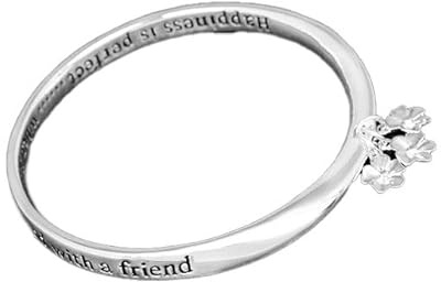 Equilibrium (7051) - Dangle Flower Bangle - Friend - One Size Fits All