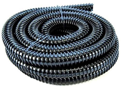 Yamitsu Black Corrugated Flexible Hose Fish Garden Pond Filter Pump Marine Flexi Pipe 2m and 20mm Diameter