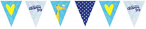 Amscan International 9901957 On Your Christening Day blau Folie Pennant Banner