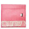 Mitos Natural Elegance - Wollschal Koralle rosa Fischgrät Muster Alpakaschal Strick Schal mit Fransen aus 100% Alpaka Wolle