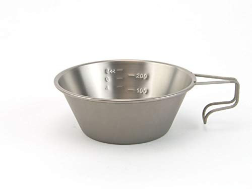 Snow Peak E-104 Titanium Backpackers Cup, Silber, D 4,20,3 cm, H 1,75 cm, 10,2 ml