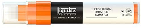 Liquitex 4610982 - Pennarello Acrilico, Arancione (Arancio Fluorescente), 8 - 15 mm