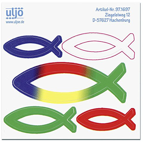 Uljö Fischaufkleber 5er Set - Bunt, Vinyl, Outdoor, Fische, Natur, Sticker-Set