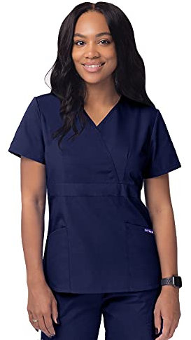 Sivvan Haut Cache-cœur Scrubs pour Femmes - S8302 - Navy - 2X