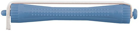 Comair 3012018 Kaltwellwickler, 12er, mit Rundgummi, 11 mm, Länge 90 mm, blau