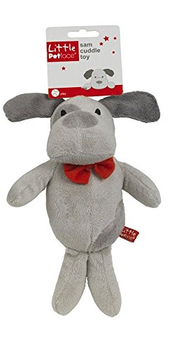 Petface (Little Petface) Sam Cuddle Dog, Plush Puppy Dog Toy | Lightweight & Portable, Built-In Squeaky Chew Toy, Soft & Fluffy, Comfortable for Play