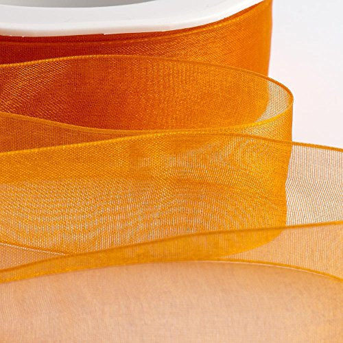 Italian Options Rouleau de ruban en mousseline de soie, 38 mm x 20 m, orange