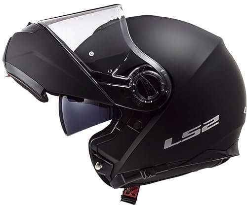 LS2, casco modulare per moto, Strobe, nero opaco, XXL