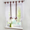 HongYa Raffrollo Voile Transparent Vorhang mit Band BxH 140x140cm Braun