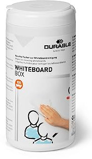 Durable 575902 Boîte de Lingettes Nettoyantes pour Tableau Blanc 100 Lingettes
