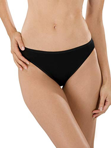 Schiesser Damen Rio-slip Slip, 3er Pack, Schwarz (000-schwarz), 38 EU