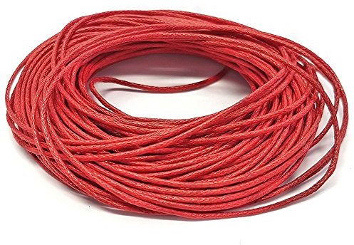 Présentoirs pour Bijoux Accessoires création Fil Coton ciré 1 mm (10 mètres) Rouge