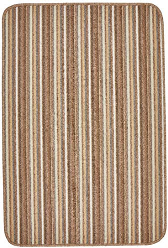 Dandy by William Armes, Ios Stripe Indoor Washable Rug, Cream, 100 x 67