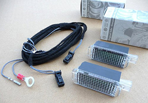 LED Fußraumbeleuchtung hinten Kompatibel mit Golf 5 Passat 3C Touran Jetta Polo 6R Sharan LED Leuchten Kabel Nachrüstung