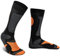 Piarini 2 Paar Unisex Skisocken Skistrumpf Herren Damen Wintersport Snowboard atmungsaktive Knie-Strümpfe Schwarz-Orange Gr.43-46