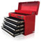 US PRO ORIGINAL TOOL BOX TOOL CABINET 4 DRAWER HAND HELD TOOL CHEST PORTABLE GLOSS RED WITH BLACK