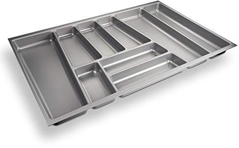 SO-TECH® Cubertero ORGA-BOX® II para Cajón de Nobilia 80 cm (Cubertero: 462 x 705 mm) Color Gris Argentado