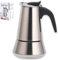 CUPERINOX Cafetera italiana inducción | 6 tazas | cafetera express para placas y vitroceramicas inducción | acero inoxidable | apto lavavajillas (no incluye molinillo café)