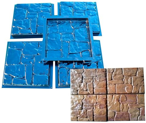 Lot de 5 moules en plastique pour pavés de béton et pavés de jardin #S25