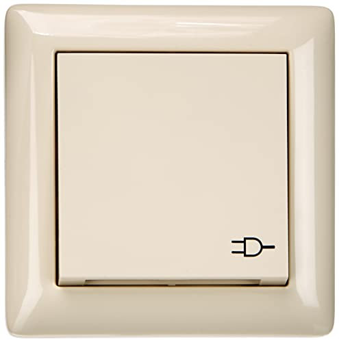 Gira 115701 Schuko Steckdose mit Klappdeckel 1-fach cremeweiß glänzend