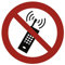 Schild Mobilfunk verboten gemäß ASR A1.3 / DIN 7010 Alu 20 cm Ø (Handyverbot, Handy, Verbotsschild) praxisbewährt, wetterfest