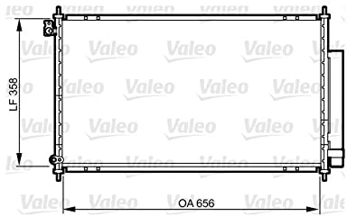 Valeo Kondensator, Klimaanlage 814159 | Kompatibel mit: HONDA ACCORD VII, ACCORD VII Tourer