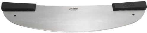 Winco KPP-20 20-Inch Rocker Pizza Knife with Polypropylene Handle, Medium, Stainless Steel, Black