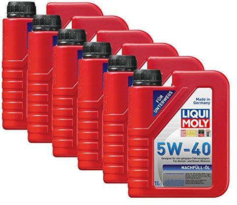 6x LIQUI MOLY 1305 Nachfüll Öl Motoröl 5W-40 1L