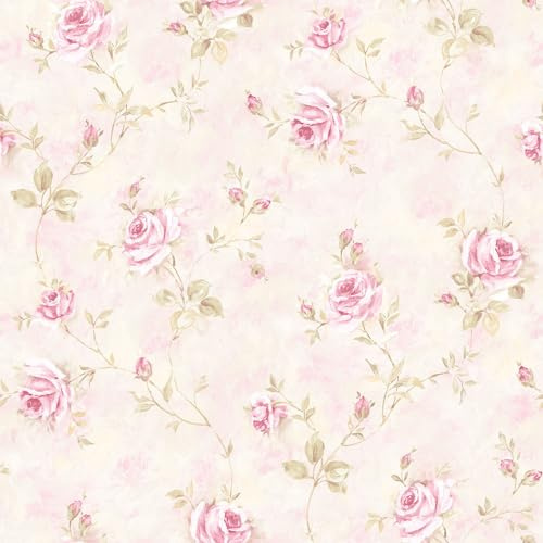 RG35741 - Rose Garden Vine Roses Pink Galerie Wallpaper