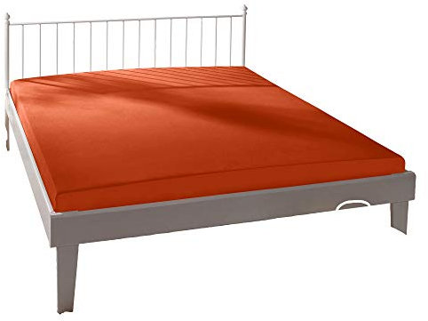 Estella Spannbettlaken Mako-Feinjersey apfelsine Größe 120x200 cm - 130x200 cm