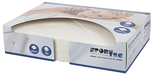 Sport-Tec Einmal-Nasenschlitztücher/Gesichtsauflage, Massageliegen, Hygieneauflage,Abeckung Beauty SPA Massage 30x21 cm, 100 Stück, in der Spenderbox