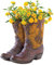 Smart Living Company Theme Garden Decor Cowboy Boot Planter Outdoor, Brown, 9.62 x 7.75 x 9.12