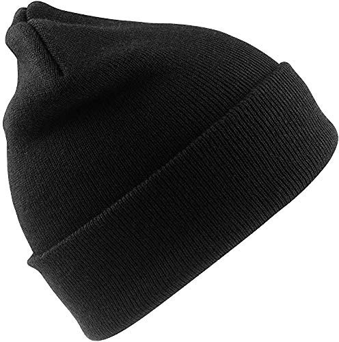 Result Headwear Wollmütze für Herren, 3 m, Thinsulate-Isolierung, regenfeste Kappen, Schwarz, Einheitsgröße