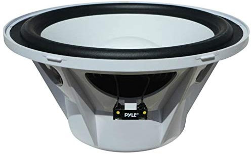Pyle SUBWOOFER Impermeabile Water Proof PLMRW12 12 30,00 CM 300 MM Bianco per IMBARCAZIONI Barca GOMMONE O Piscina O Locali ALL'APERTO, Singola Bobina da 4 Ohm da 300 Watt RMS E 600 Watt Max