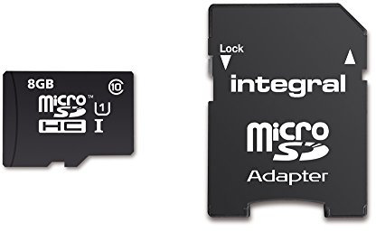Integral UltimaPro - Memory Card 8GB microSDHC/XC 40MB/s Class 10 UHS-I U1 + Adapter