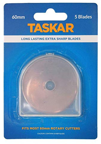 Taskar Lames de rechange pour cutteur rotatif 5 x 60 mm Olfa